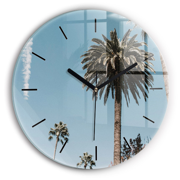 Horloge ronde Palmiers à Los Angeles