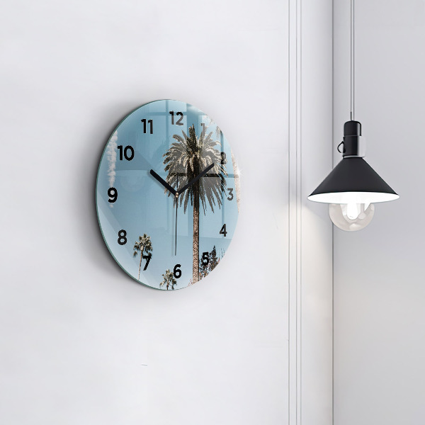 Horloge ronde Palmiers à Los Angeles