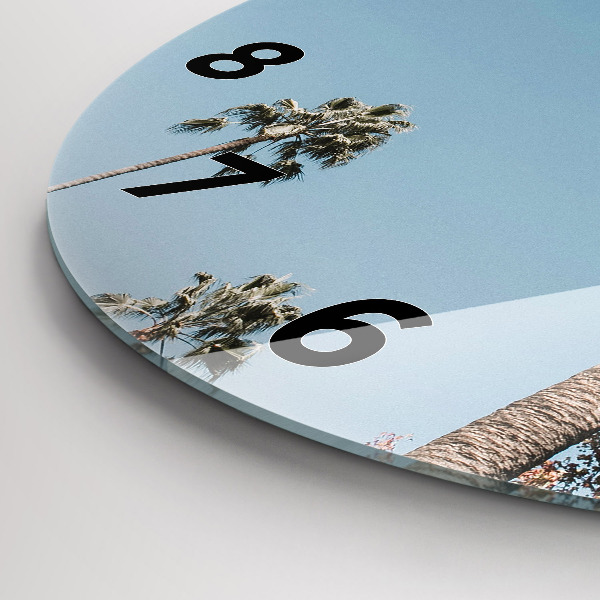 Horloge ronde Palmiers à Los Angeles