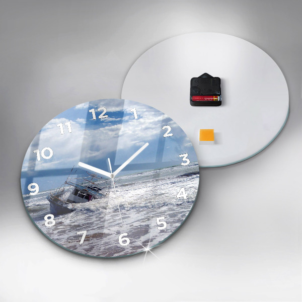 Horloge ronde Embarcation coulée