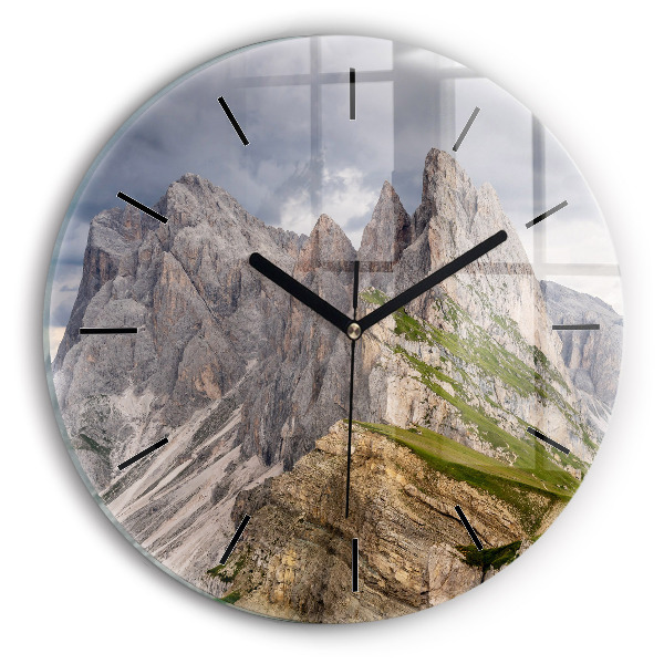 Horloge ronde montagnes Rocheuses