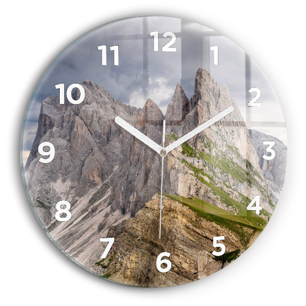 Horloge ronde montagnes Rocheuses