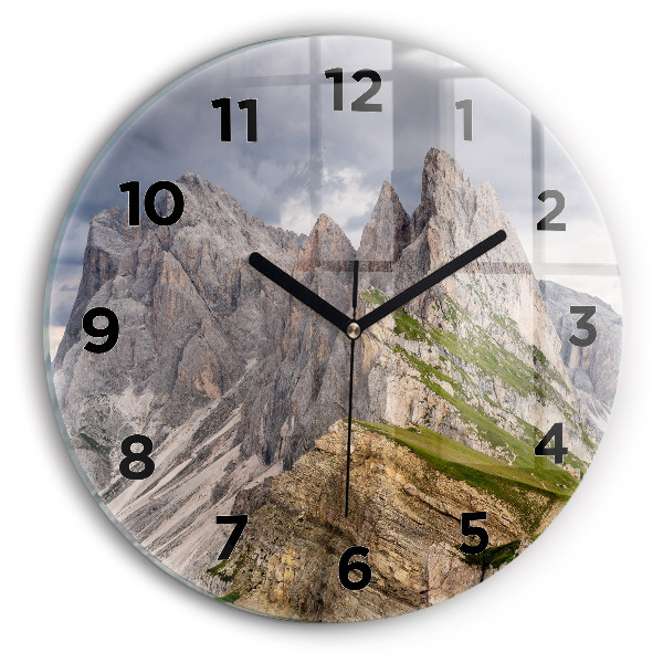 Horloge ronde montagnes Rocheuses
