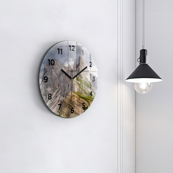 Horloge ronde montagnes Rocheuses