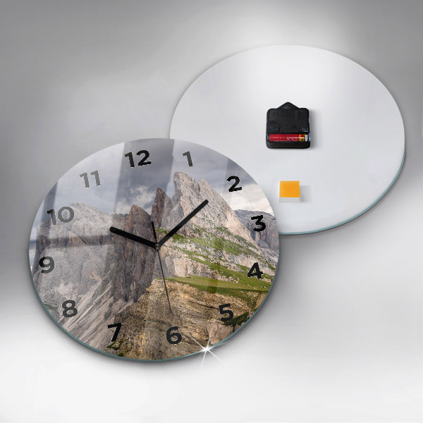 Horloge ronde montagnes Rocheuses