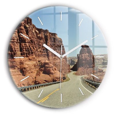 Horloge ronde La Route 66 aux États-Unis