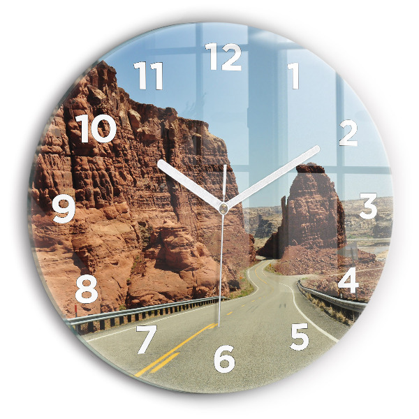 Horloge ronde La Route 66 aux États-Unis
