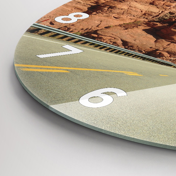 Horloge ronde La Route 66 aux États-Unis