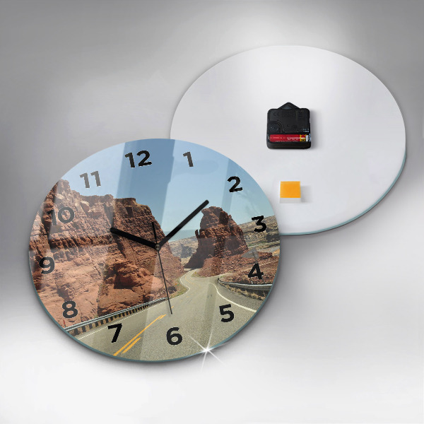 Horloge ronde La Route 66 aux États-Unis