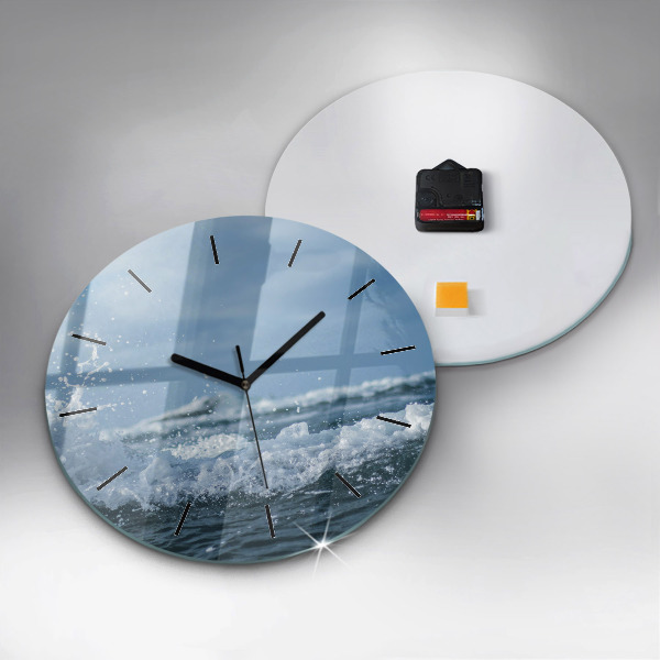 Horloge ronde Photo de vagues de la mer