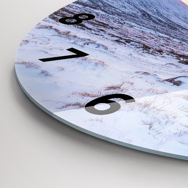 Horloge ronde Chalet à la montagne