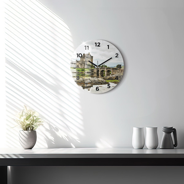 Horloge ronde 'Château d''Eilean Donan Écosse'