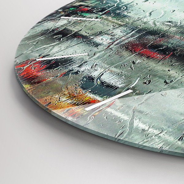 Horloge ronde Londres pluvieuse