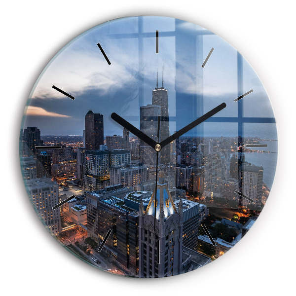 Horloge ronde Photo de Chicago