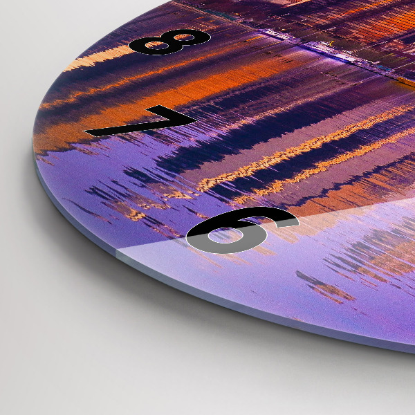 Horloge ronde Vue des gratte-ciels des États-Unis