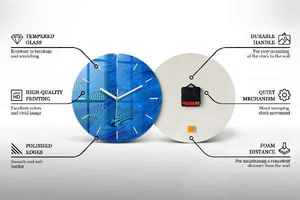 Horloge ronde Lac avec montagnes