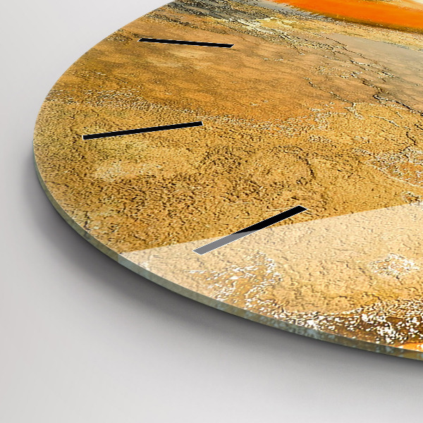 Horloge ronde Lac avec montagnes