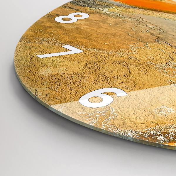 Horloge ronde Lac avec montagnes