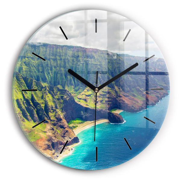 Horloge ronde La mer à Hawaï