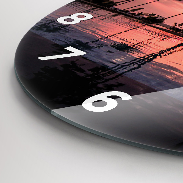 Horloge ronde Palmiers à Hawaï