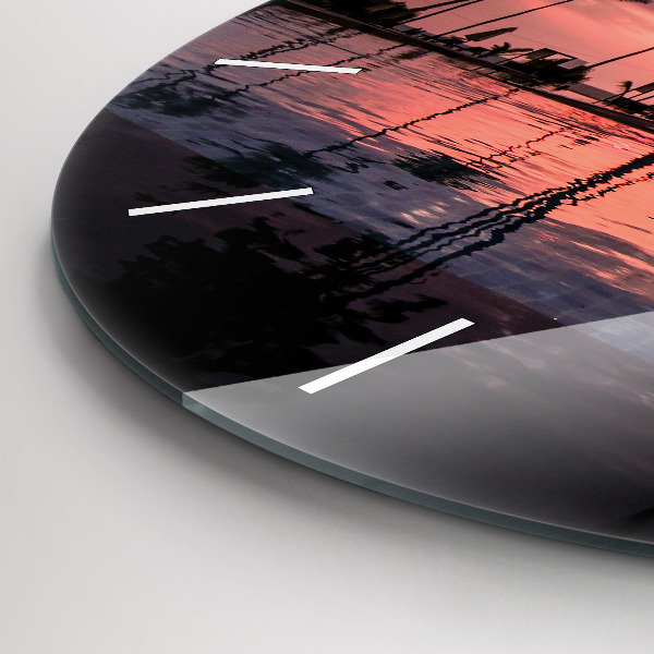 Horloge ronde Palmiers à Hawaï