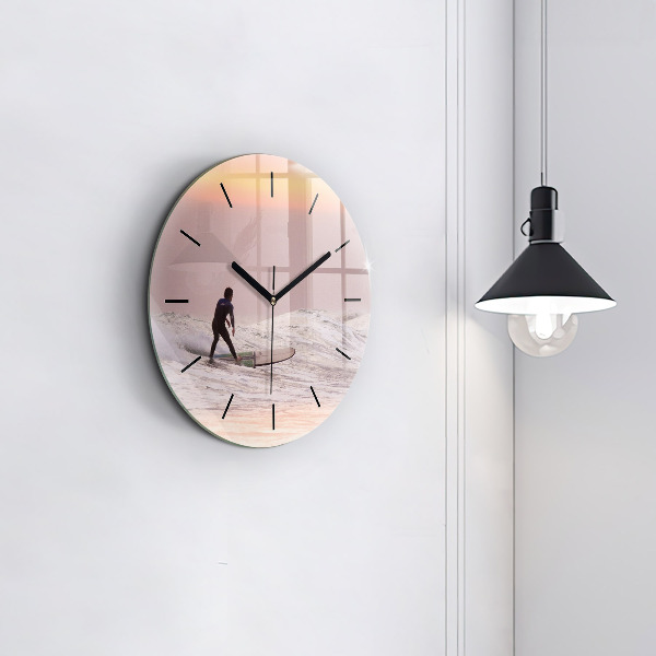 Horloge ronde Surfeur à Hawaï