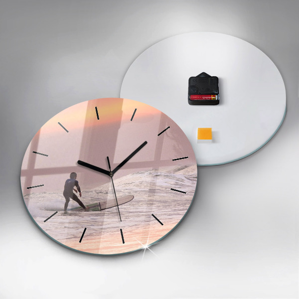 Horloge ronde Surfeur à Hawaï