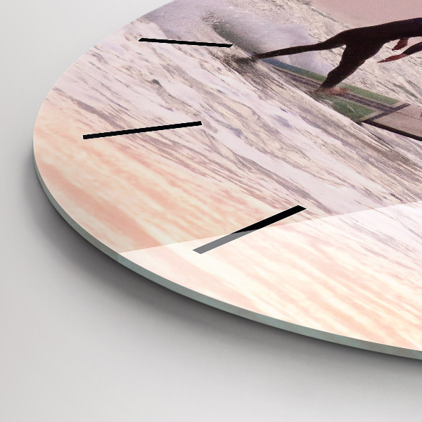 Horloge ronde Surfeur à Hawaï