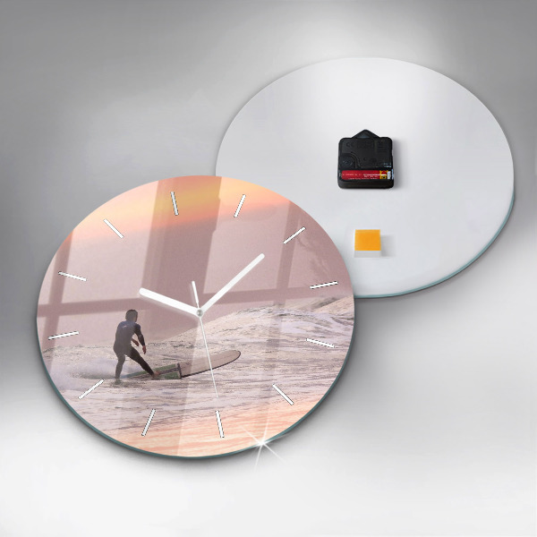 Horloge ronde Surfeur à Hawaï