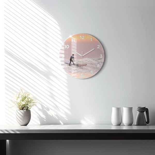 Horloge ronde Surfeur à Hawaï