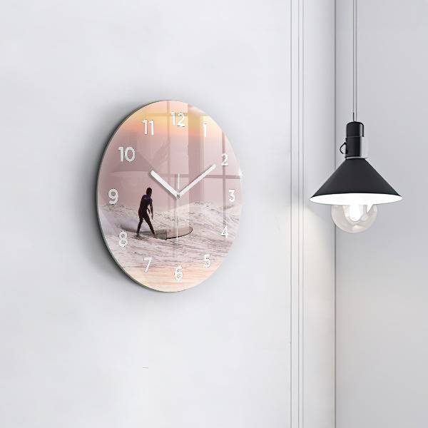 Horloge ronde Surfeur à Hawaï