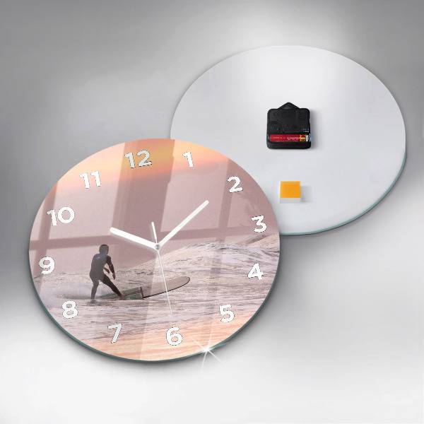 Horloge ronde Surfeur à Hawaï