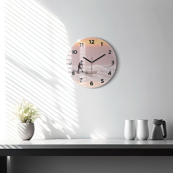 Horloge ronde Surfeur à Hawaï