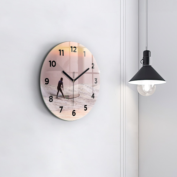 Horloge ronde Surfeur à Hawaï