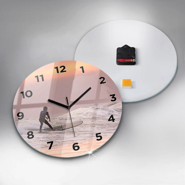 Horloge ronde Surfeur à Hawaï