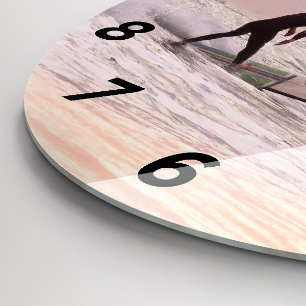 Horloge ronde Surfeur à Hawaï