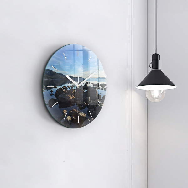 Horloge ronde Vue sur la mer