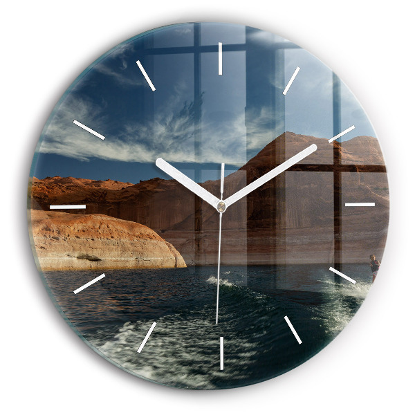Horloge ronde Personne sur des skis nautiques