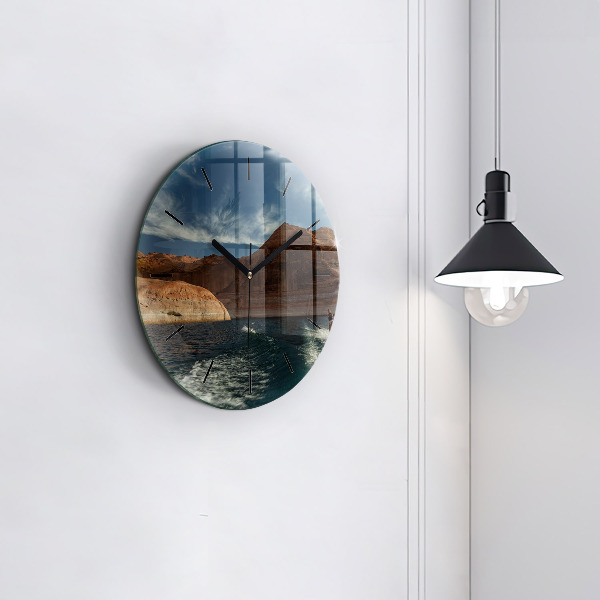 Horloge ronde Personne sur des skis nautiques