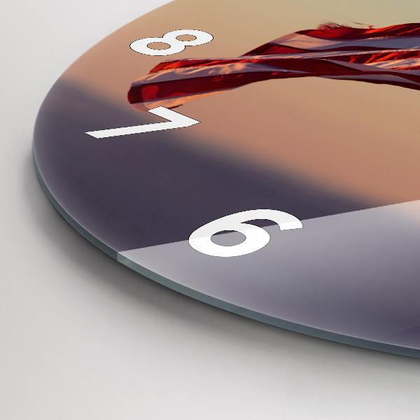 Horloge ronde Drapeau des États-Unis flottant