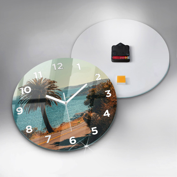Horloge ronde Palmiers à Malibu