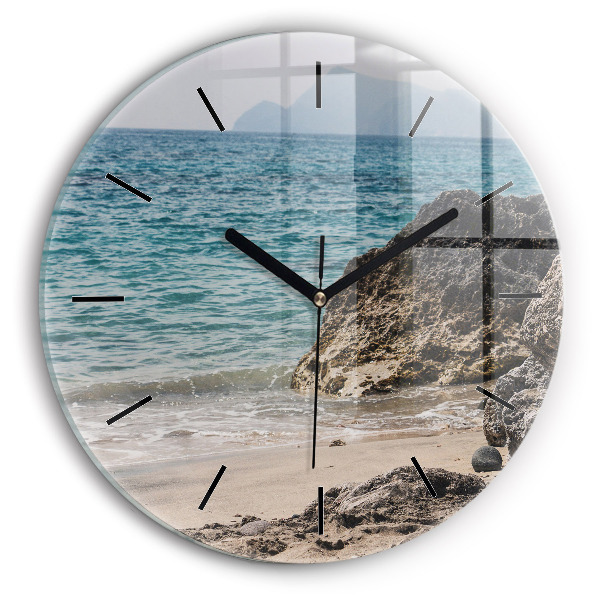 Horloge ronde Vue sur la mer Méditerranée