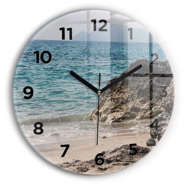 Horloge ronde Vue sur la mer Méditerranée