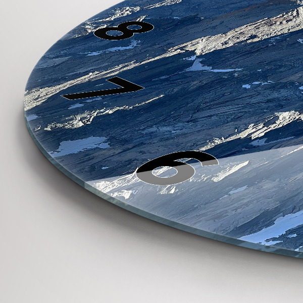 Horloge ronde Les Alpes en hiver