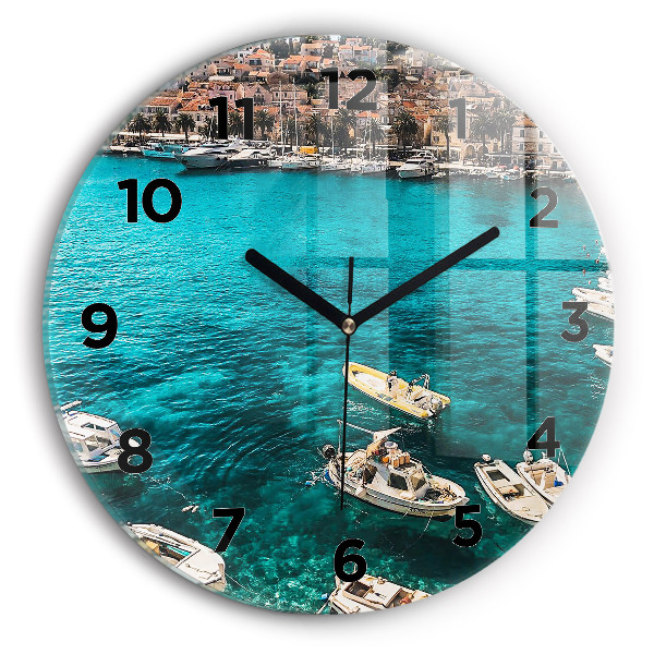 Horloge ronde Bateaux en Croatie