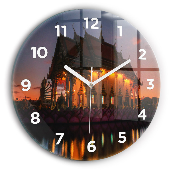 Horloge ronde Temple à Bangkok