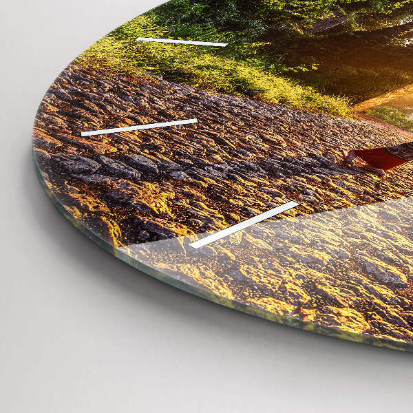 Horloge ronde Parc de Surat Thani en Thaïlande