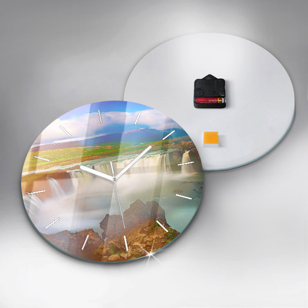 Horloge ronde Godafoss en Islande