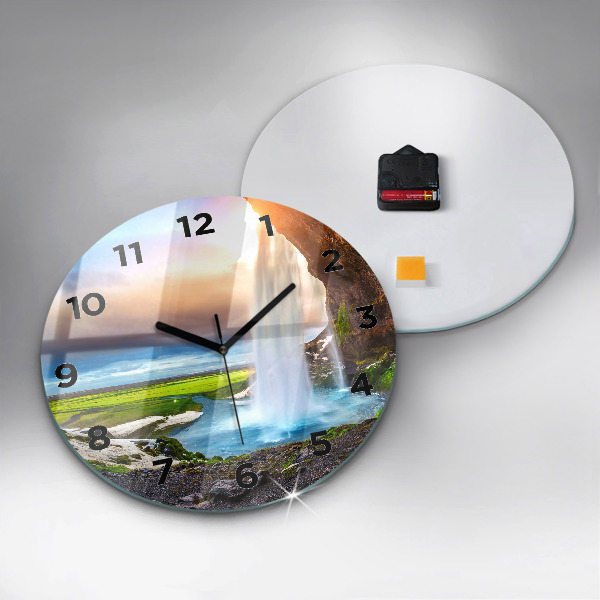 Horloge ronde Cascade en Islande