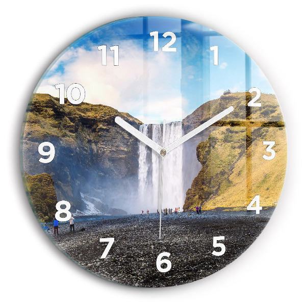 Horloge ronde Cascade en Islande